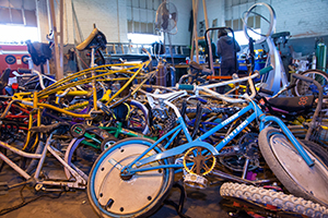 Bikes in Tylur's studio