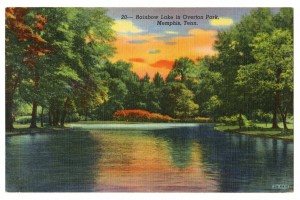 Rainbow Lake historic postcard
