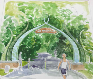 Tylur French's proposed design for the entrance near Overton Bark.